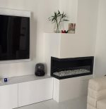 شومینه گازی کنج دو طرف نما